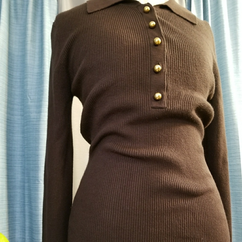 🌻🌺🌻INC RIBBED COLLAR SWEATER WITH CUTE BUTTONS! - Picture 4 of 6